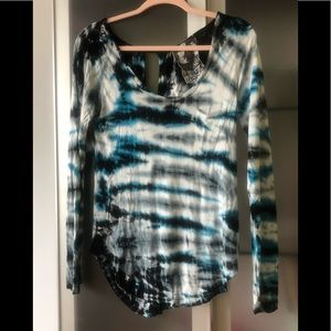 Young Fabulous & Broke blue tie dye top